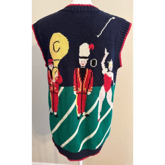 Vintage 80s/90s Eagle Eye Sweater Vest Football Hand Knit Size M - Picture 6 of 8